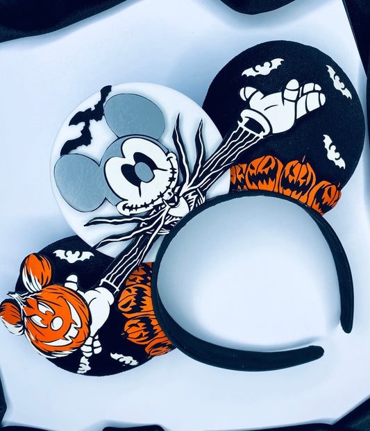 Mickey Jack Skellington Inspired Ears