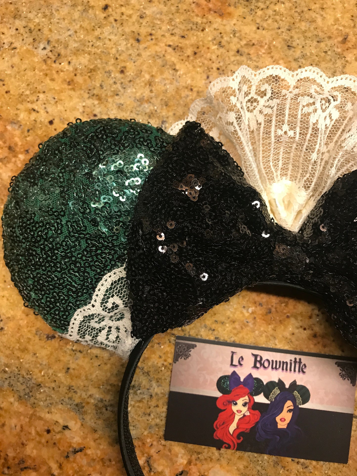 Sequin Haunted Mansion Maid Mouse Ears