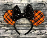 Orange plaid ears