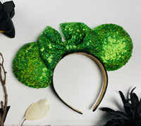 Holo Green Sequin Ears