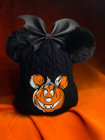 Pumpkin Mickey Inspired Beanie (glow in the dark)