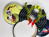 Nightmare Before Christmas Ears with Wreath