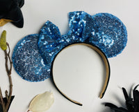 Sky Blue Sequin Minnie Ears