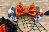 White Spider web Mickey and Minnie Ears