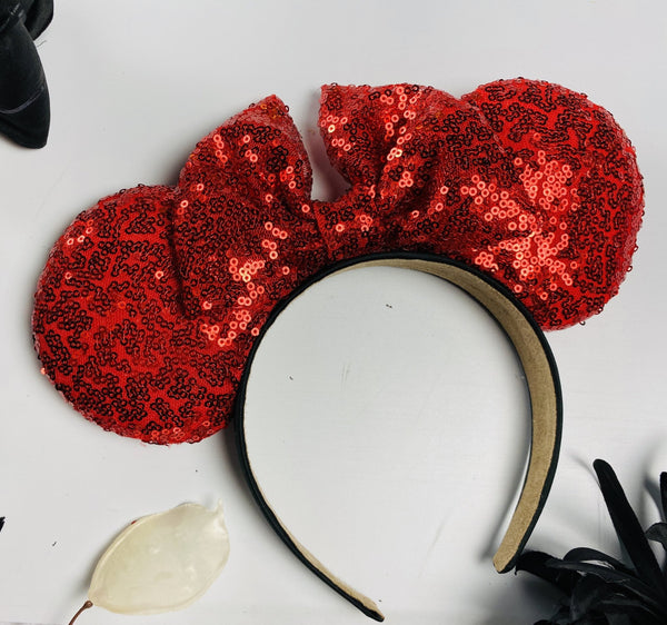 Red Sequin Minnie Ears