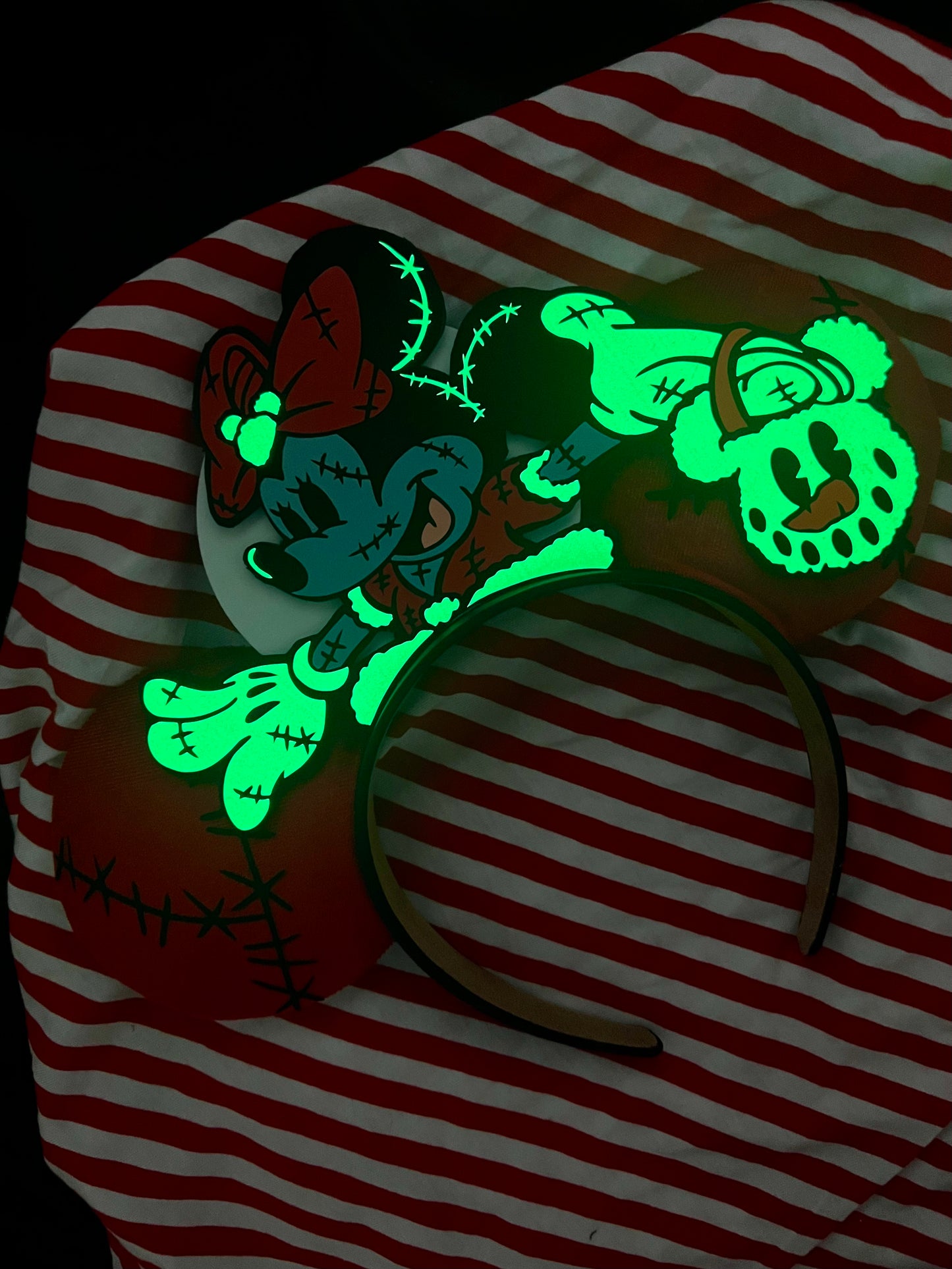 Mickey Jack Santa and Minnie Sally Mrs Clause Inspired ears
