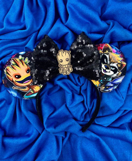 Rocket and Groot mouse ears
