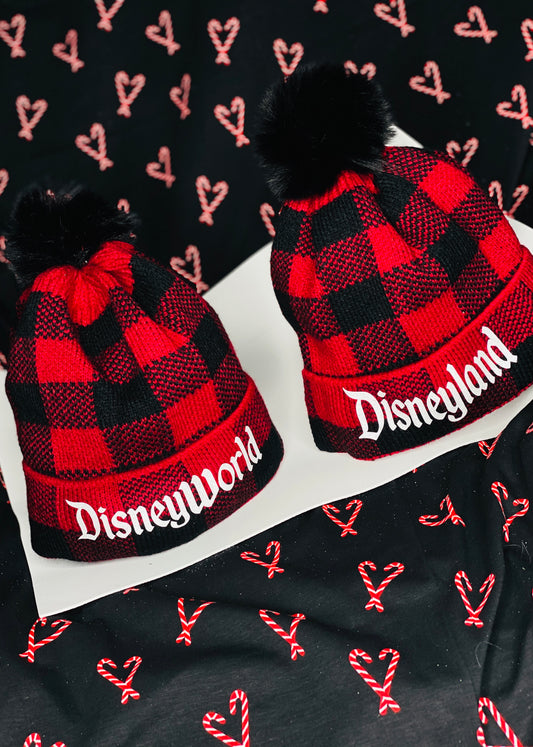Plaid Beanie Disneyland or Disneyworld