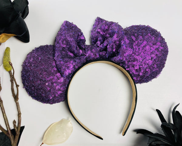 Matte Purple Sequin Ears