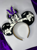 Mickey and Minnie Frankenstein Monster and Bride inspired ears( glow in the dark)