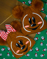 Gingerbread Mickey and Minnie Inspired Beanie