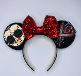 Horror Friday the 13th Jason Inspired mouse Ears