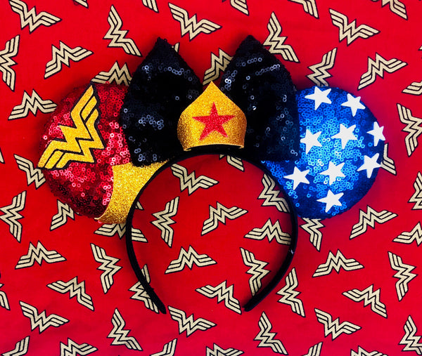 Wonder Woman inspired mouse ears
