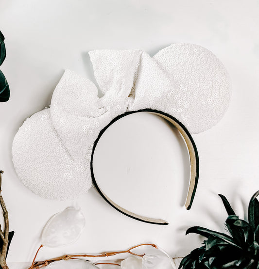 White Minnie Sequin Ears