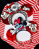 Mickey Jack Santa and Minnie Sally Mrs Clause Inspired ears