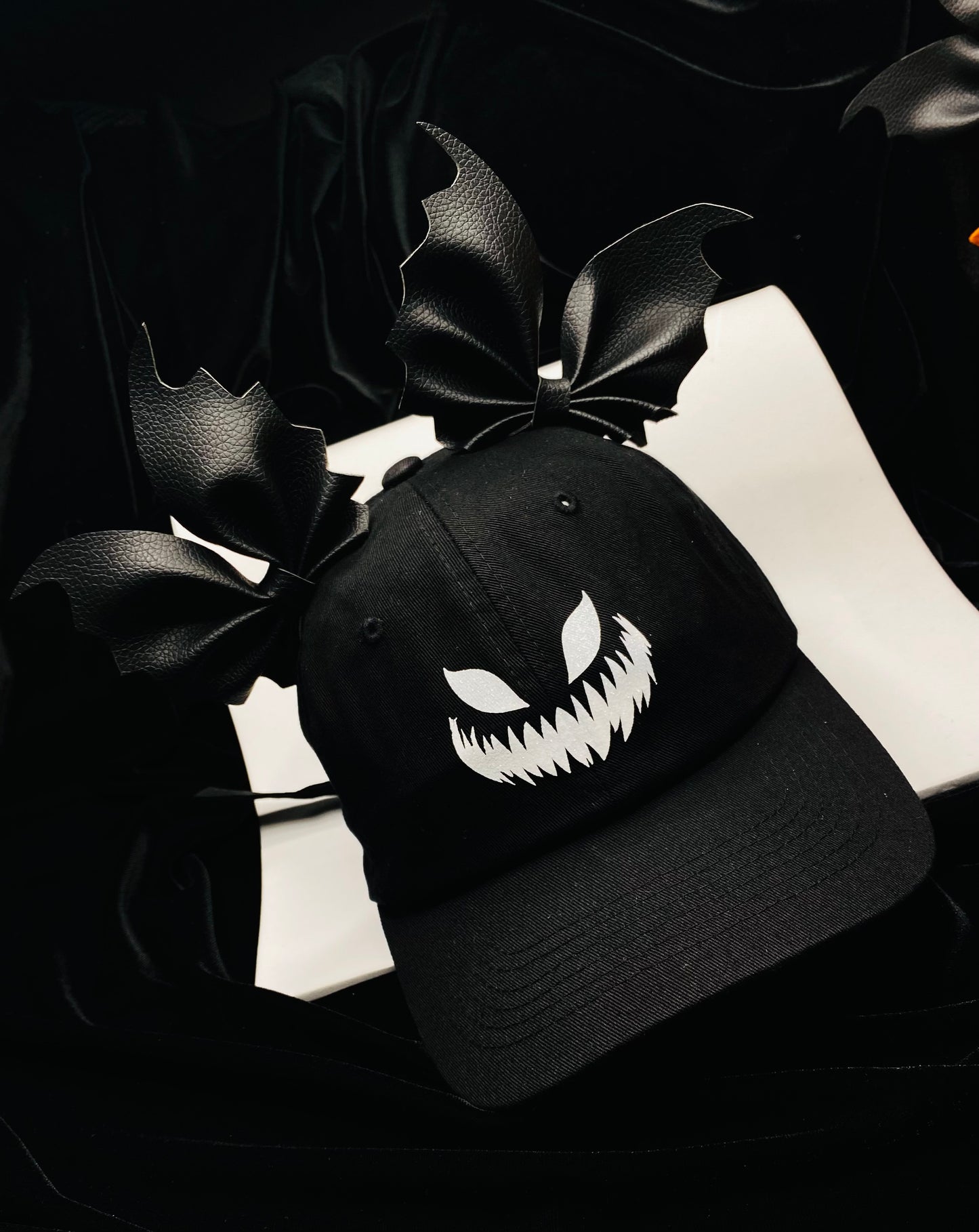 Jack O Lantern Hat with bat ears