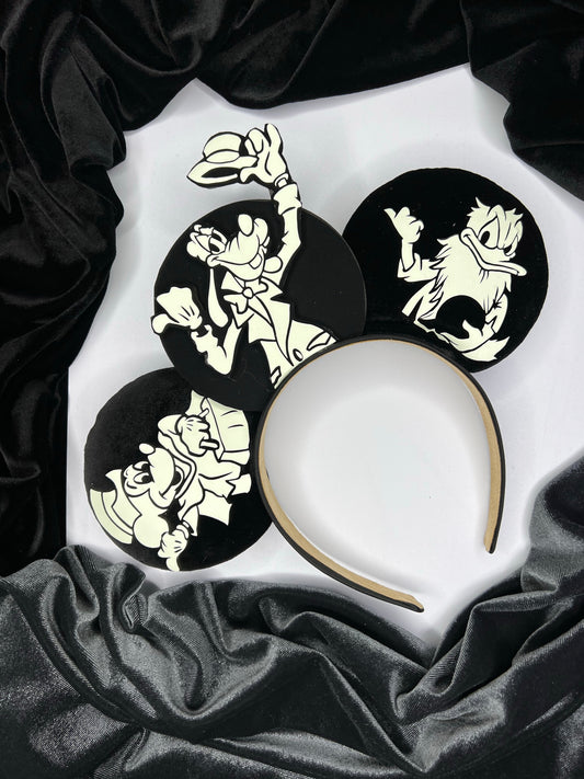 Hitchhiking ghost Mickey, Goofy and Donald inspired ears