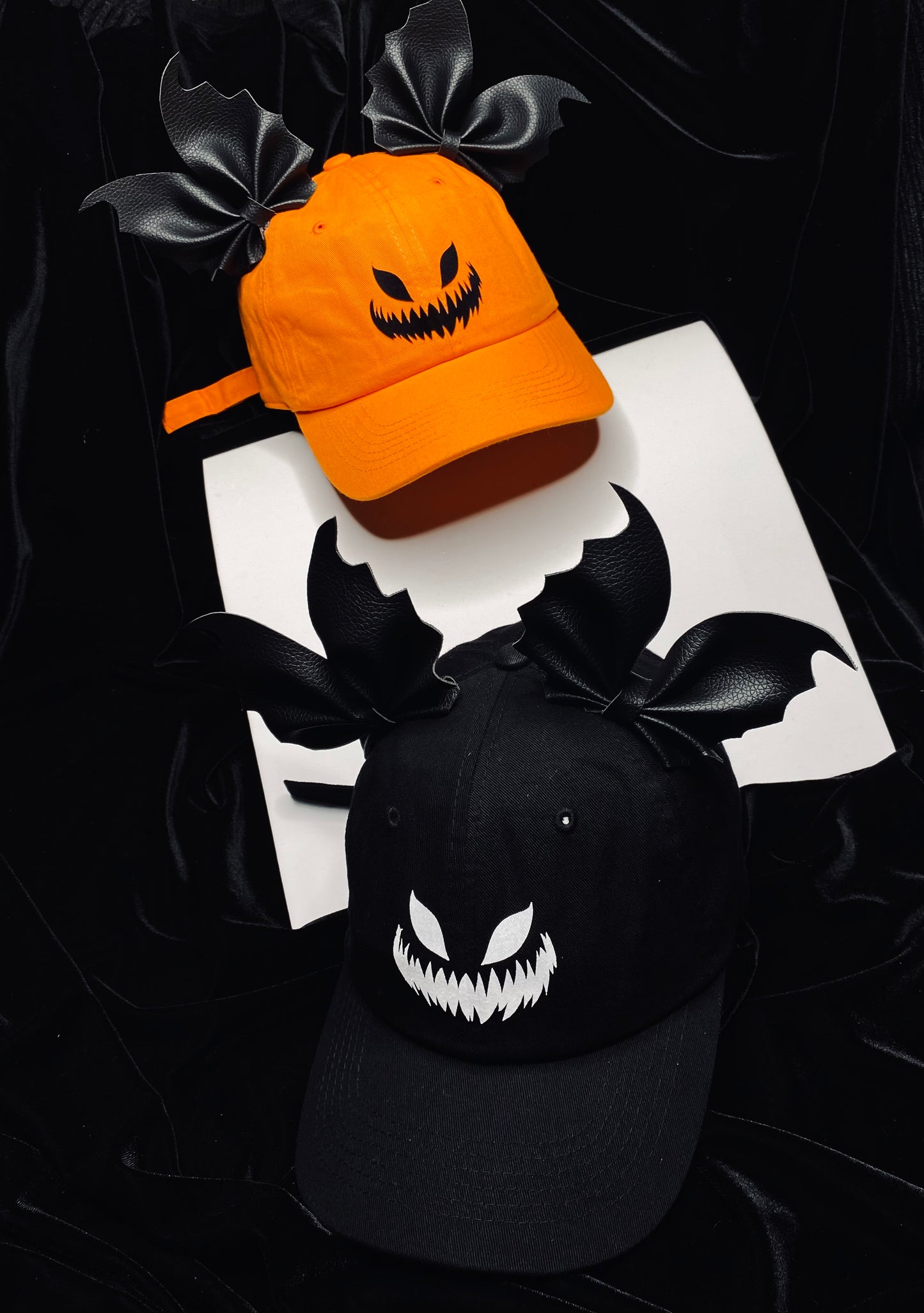 Jack O Lantern Hat with bat ears